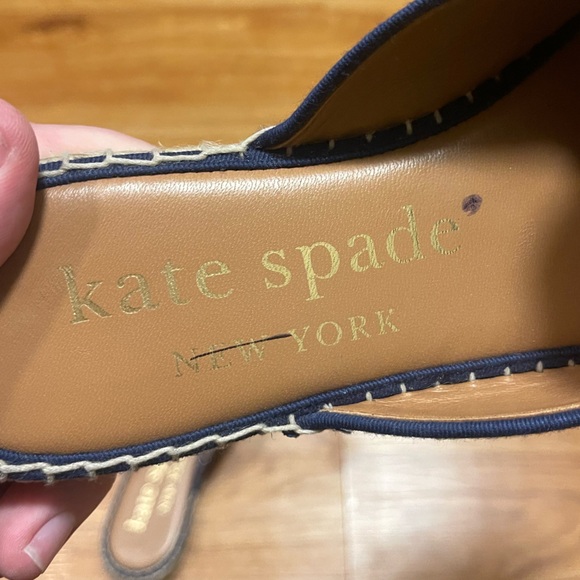 Kate Spade New York Solero Navy Breton Stripe Espadrille Mules, US Size 9B - Picture 9 of 12